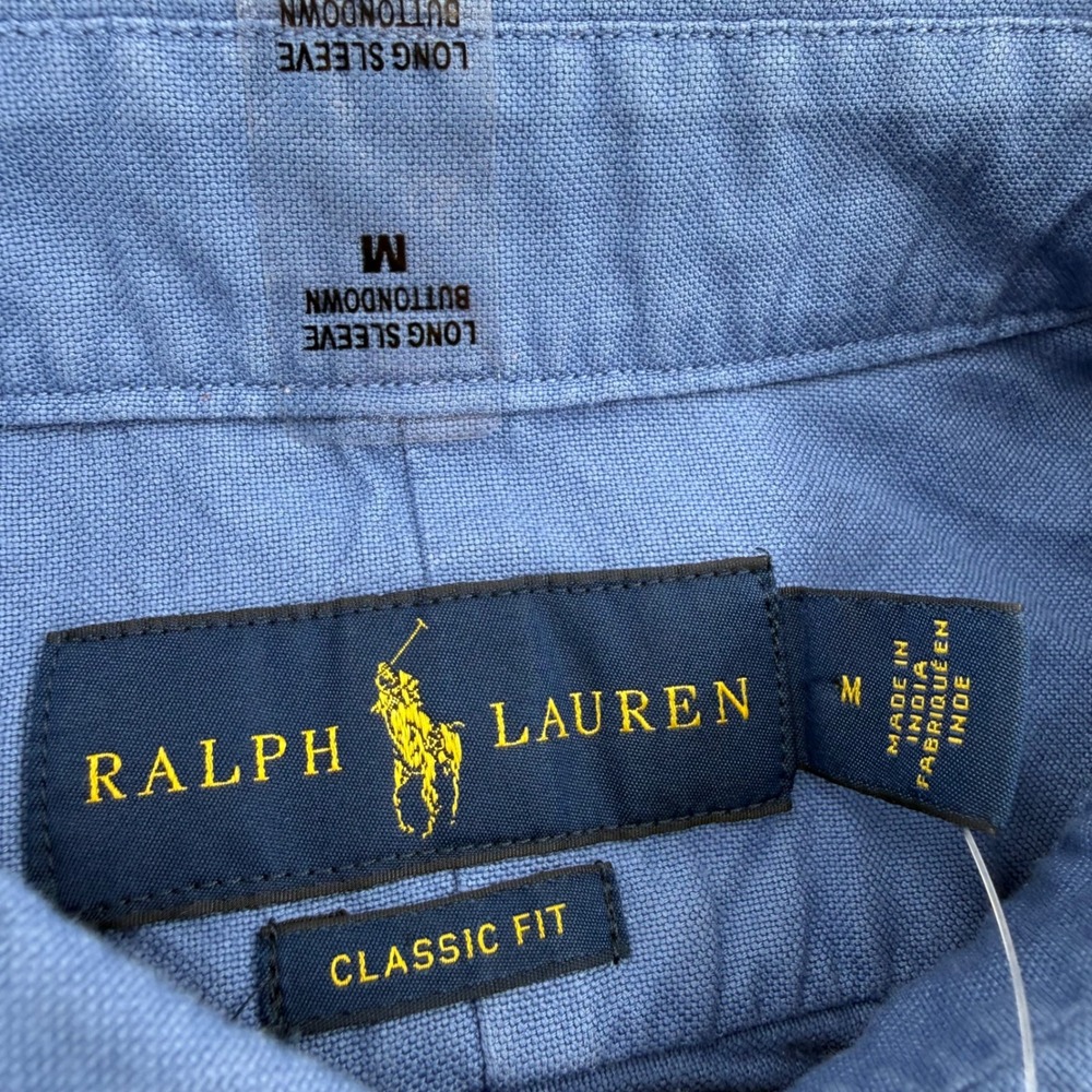 Ralph Lauren Mens Mens Classic Fit Oxford Button Down Shirt Blue Pink Pony NEW - Picture 5 of 16